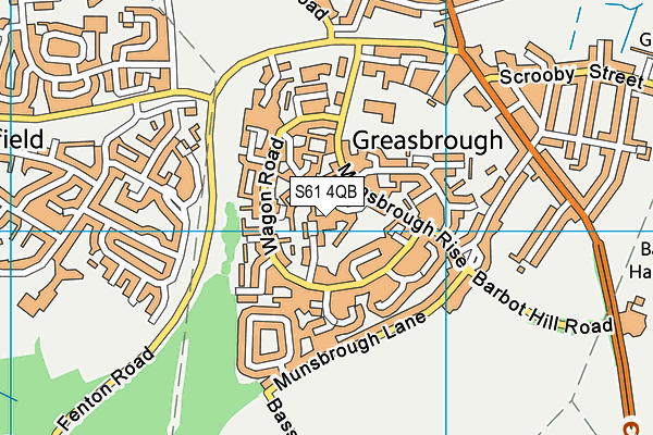 S61 4QB map - OS VectorMap District (Ordnance Survey) S61 4QB map - OS VectorMap District (Ordnance Survey)