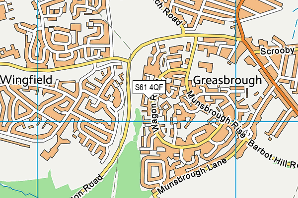 S61 4QF map - OS VectorMap District (Ordnance Survey) S61 4QF map - OS VectorMap District (Ordnance Survey)
