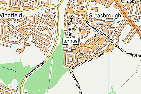 S61 4QG map - OS VectorMap District (Ordnance Survey) S61 4QG map - OS VectorMap District (Ordnance Survey)