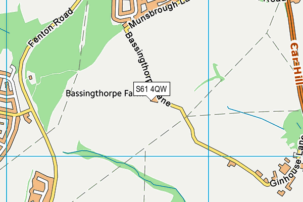 S61 4QW map - OS VectorMap District (Ordnance Survey)