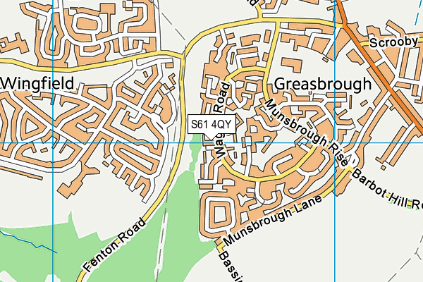 S61 4QY map - OS VectorMap District (Ordnance Survey) S61 4QY map - OS VectorMap District (Ordnance Survey)