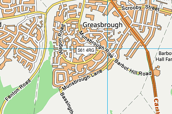 S61 4RG map - OS VectorMap District (Ordnance Survey) S61 4RG map - OS VectorMap District (Ordnance Survey)