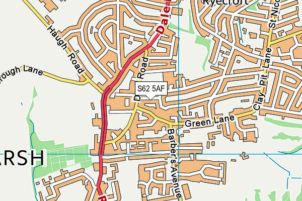 S62 5AF map - OS VectorMap District (Ordnance Survey) S62 5AF map - OS VectorMap District (Ordnance Survey)
