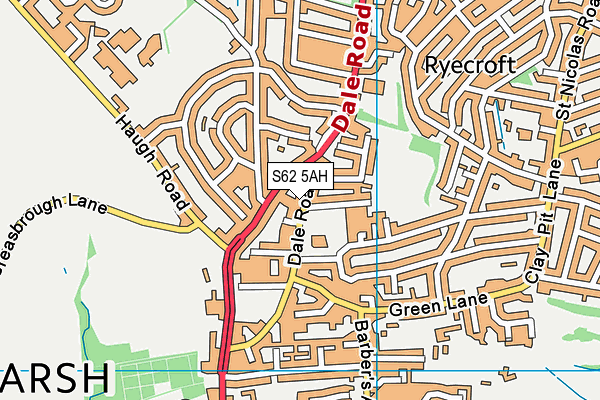 S62 5AH map - OS VectorMap District (Ordnance Survey) S62 5AH map - OS VectorMap District (Ordnance Survey)