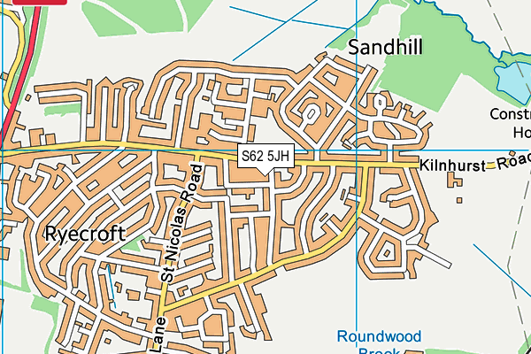 S62 5JH map - OS VectorMap District (Ordnance Survey) S62 5JH map - OS VectorMap District (Ordnance Survey)