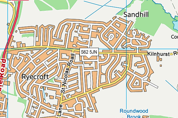 S62 5JN map - OS VectorMap District (Ordnance Survey) S62 5JN map - OS VectorMap District (Ordnance Survey)