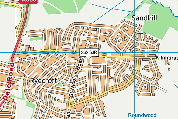 S62 5JR map - OS VectorMap District (Ordnance Survey) S62 5JR map - OS VectorMap District (Ordnance Survey)