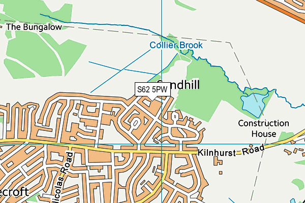 S62 5PW map - OS VectorMap District (Ordnance Survey) S62 5PW map - OS VectorMap District (Ordnance Survey)