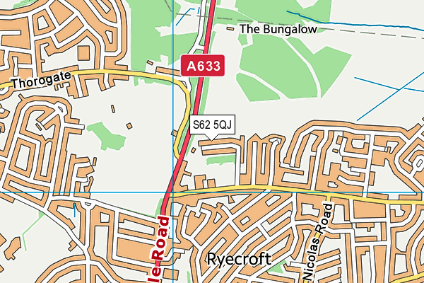 S62 5QJ map - OS VectorMap District (Ordnance Survey) S62 5QJ map - OS VectorMap District (Ordnance Survey)
