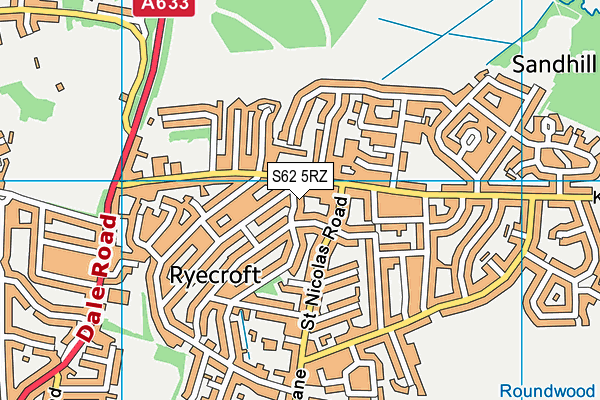 S62 5RZ map - OS VectorMap District (Ordnance Survey) S62 5RZ map - OS VectorMap District (Ordnance Survey)