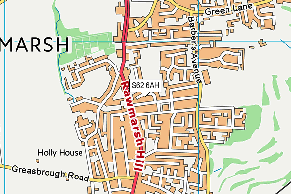 S62 6AH map - OS VectorMap District (Ordnance Survey) S62 6AH map - OS VectorMap District (Ordnance Survey)