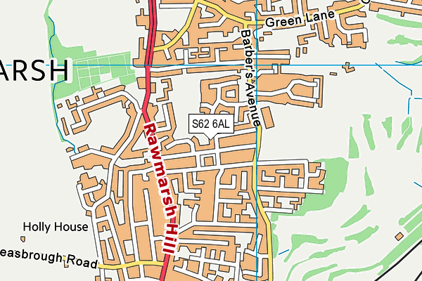 S62 6AL map - OS VectorMap District (Ordnance Survey) S62 6AL map - OS VectorMap District (Ordnance Survey)