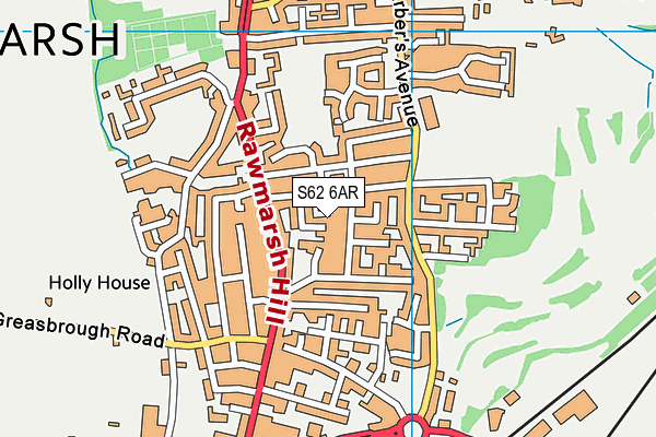 S62 6AR map - OS VectorMap District (Ordnance Survey) S62 6AR map - OS VectorMap District (Ordnance Survey)