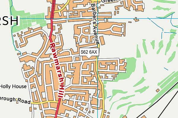 S62 6AX map - OS VectorMap District (Ordnance Survey) S62 6AX map - OS VectorMap District (Ordnance Survey)