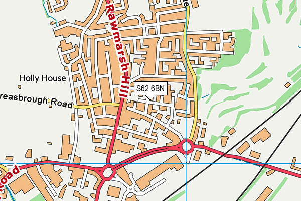 S62 6BN map - OS VectorMap District (Ordnance Survey) S62 6BN map - OS VectorMap District (Ordnance Survey)