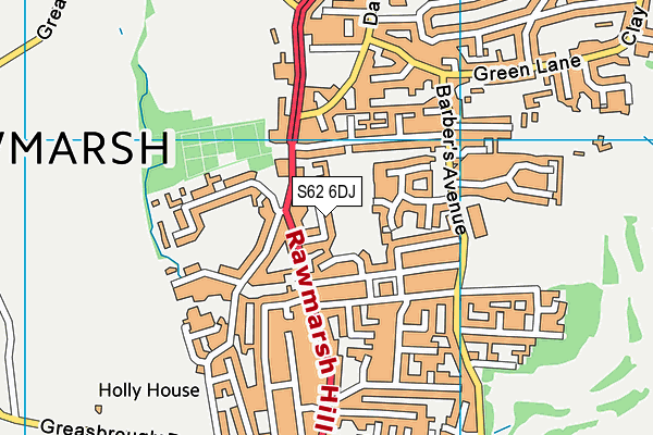 S62 6DJ map - OS VectorMap District (Ordnance Survey) S62 6DJ map - OS VectorMap District (Ordnance Survey)