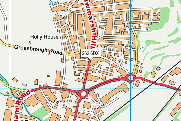 S62 6DX map - OS VectorMap District (Ordnance Survey) S62 6DX map - OS VectorMap District (Ordnance Survey)