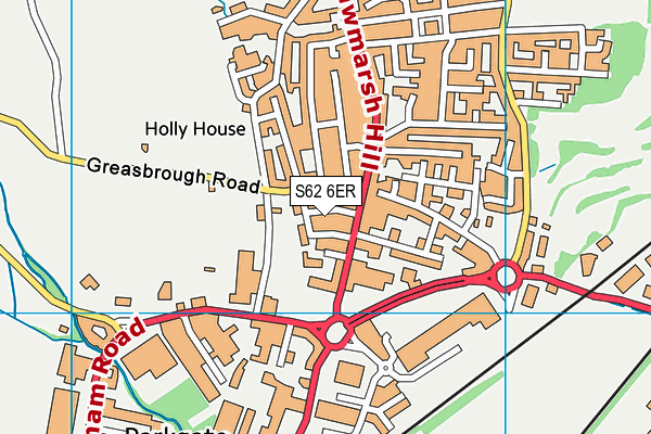 S62 6ER map - OS VectorMap District (Ordnance Survey) S62 6ER map - OS VectorMap District (Ordnance Survey)