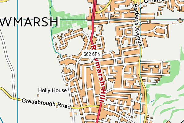 S62 6FN map - OS VectorMap District (Ordnance Survey) S62 6FN map - OS VectorMap District (Ordnance Survey)