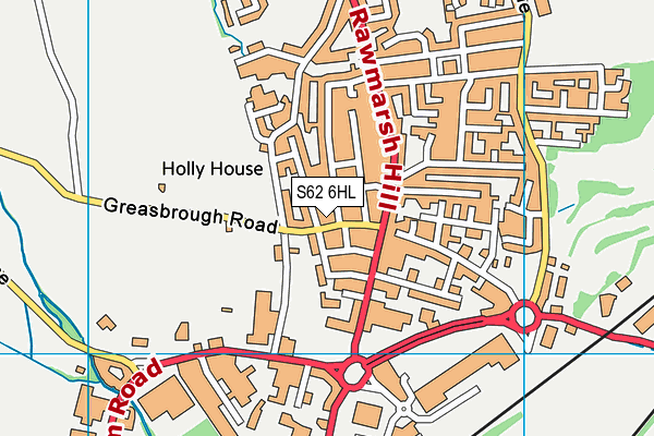 S62 6HL map - OS VectorMap District (Ordnance Survey)