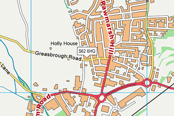 S62 6HQ map - OS VectorMap District (Ordnance Survey)