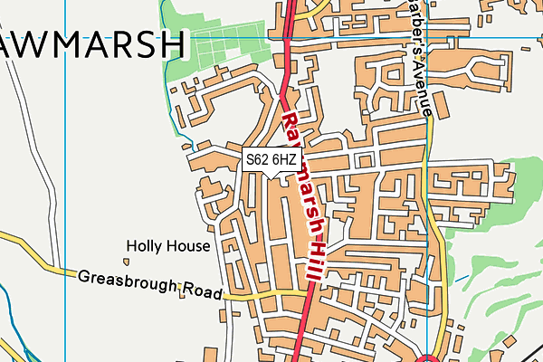 S62 6HZ map - OS VectorMap District (Ordnance Survey) S62 6HZ map - OS VectorMap District (Ordnance Survey)