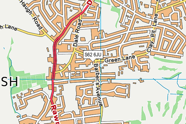 S62 6JU map - OS VectorMap District (Ordnance Survey) S62 6JU map - OS VectorMap District (Ordnance Survey)