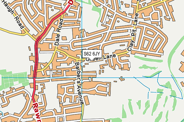 S62 6JY map - OS VectorMap District (Ordnance Survey) S62 6JY map - OS VectorMap District (Ordnance Survey)