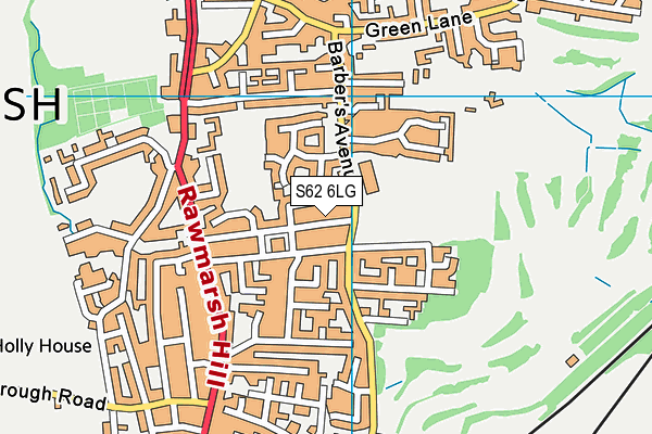 S62 6LG map - OS VectorMap District (Ordnance Survey)