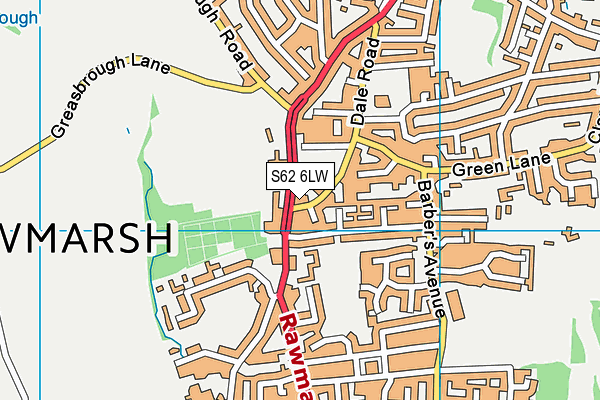 S62 6LW map - OS VectorMap District (Ordnance Survey) S62 6LW map - OS VectorMap District (Ordnance Survey)