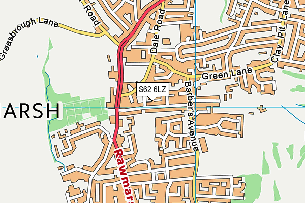 S62 6LZ map - OS VectorMap District (Ordnance Survey) S62 6LZ map - OS VectorMap District (Ordnance Survey)