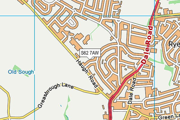S62 7AW map - OS VectorMap District (Ordnance Survey) S62 7AW map - OS VectorMap District (Ordnance Survey)