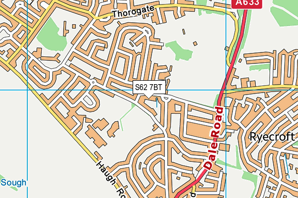 S62 7BT map - OS VectorMap District (Ordnance Survey) S62 7BT map - OS VectorMap District (Ordnance Survey)
