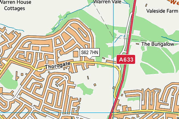 S62 7HN map - OS VectorMap District (Ordnance Survey)