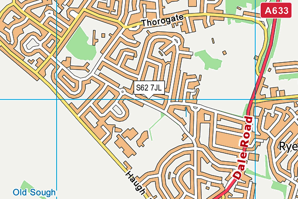 S62 7JL map - OS VectorMap District (Ordnance Survey) S62 7JL map - OS VectorMap District (Ordnance Survey)