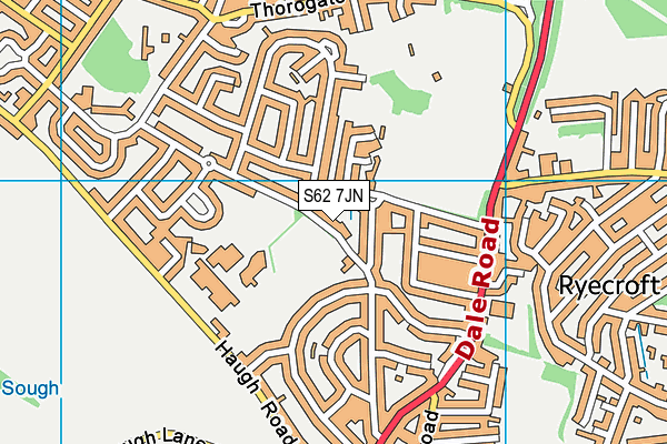 S62 7JN map - OS VectorMap District (Ordnance Survey) S62 7JN map - OS VectorMap District (Ordnance Survey)