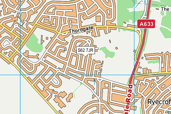 S62 7JR map - OS VectorMap District (Ordnance Survey) S62 7JR map - OS VectorMap District (Ordnance Survey)