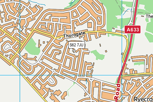 S62 7JU map - OS VectorMap District (Ordnance Survey)