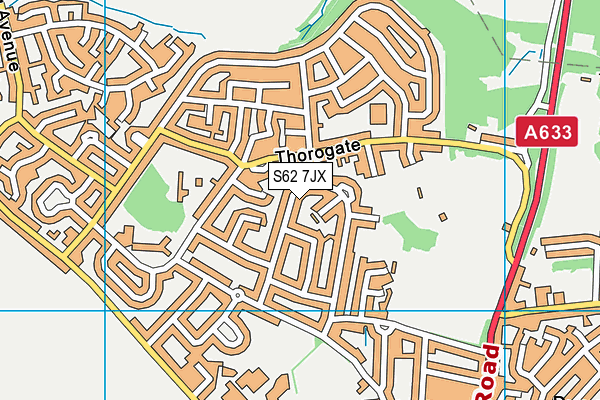 S62 7JX map - OS VectorMap District (Ordnance Survey) S62 7JX map - OS VectorMap District (Ordnance Survey)