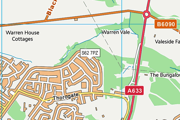 S62 7PZ map - OS VectorMap District (Ordnance Survey) S62 7PZ map - OS VectorMap District (Ordnance Survey)