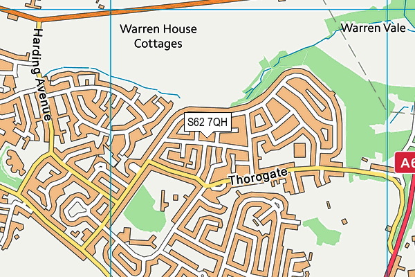 S62 7QH map - OS VectorMap District (Ordnance Survey) S62 7QH map - OS VectorMap District (Ordnance Survey)
