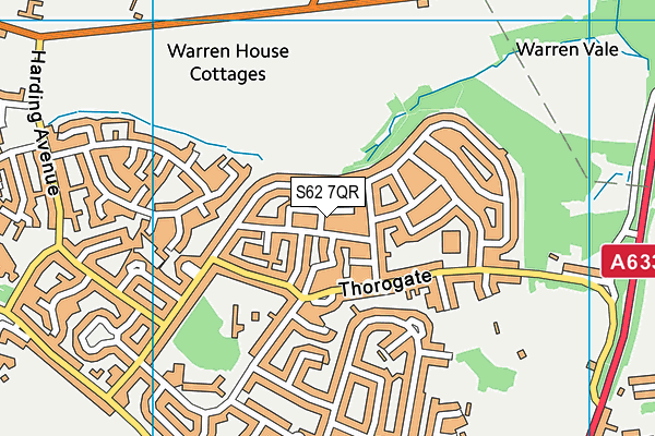 S62 7QR map - OS VectorMap District (Ordnance Survey) S62 7QR map - OS VectorMap District (Ordnance Survey)