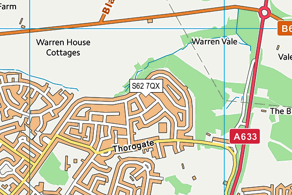 S62 7QX map - OS VectorMap District (Ordnance Survey) S62 7QX map - OS VectorMap District (Ordnance Survey)