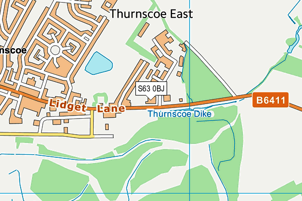S63 0BJ map - OS VectorMap District (Ordnance Survey) S63 0BJ map - OS VectorMap District (Ordnance Survey)