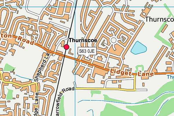 S63 0JE map - OS VectorMap District (Ordnance Survey) S63 0JE map - OS VectorMap District (Ordnance Survey)