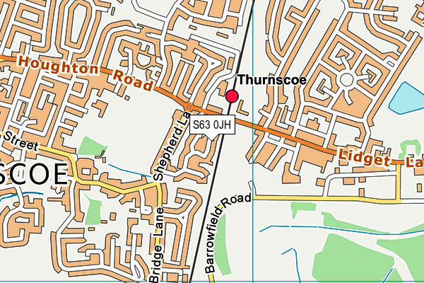 S63 0JH map - OS VectorMap District (Ordnance Survey) S63 0JH map - OS VectorMap District (Ordnance Survey)