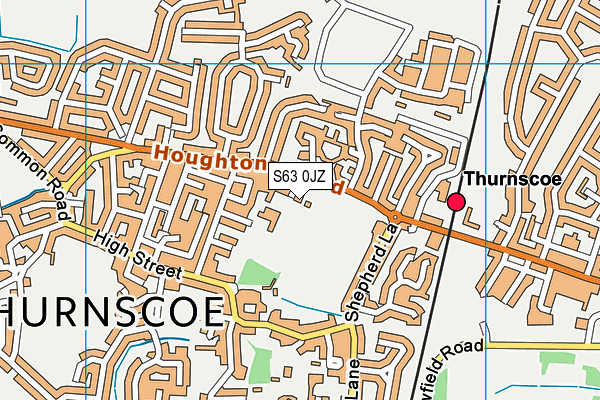 S63 0JZ map - OS VectorMap District (Ordnance Survey) S63 0JZ map - OS VectorMap District (Ordnance Survey)