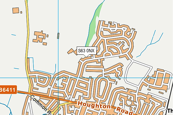 S63 0NX map - OS VectorMap District (Ordnance Survey) S63 0NX map - OS VectorMap District (Ordnance Survey)