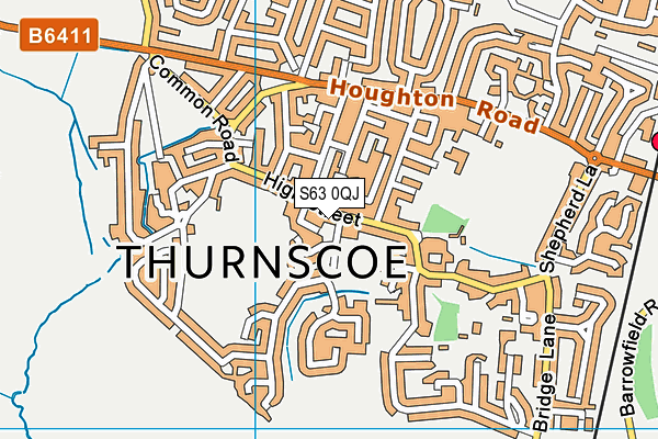 S63 0QJ map - OS VectorMap District (Ordnance Survey) S63 0QJ map - OS VectorMap District (Ordnance Survey)