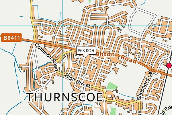 S63 0QR map - OS VectorMap District (Ordnance Survey) S63 0QR map - OS VectorMap District (Ordnance Survey)